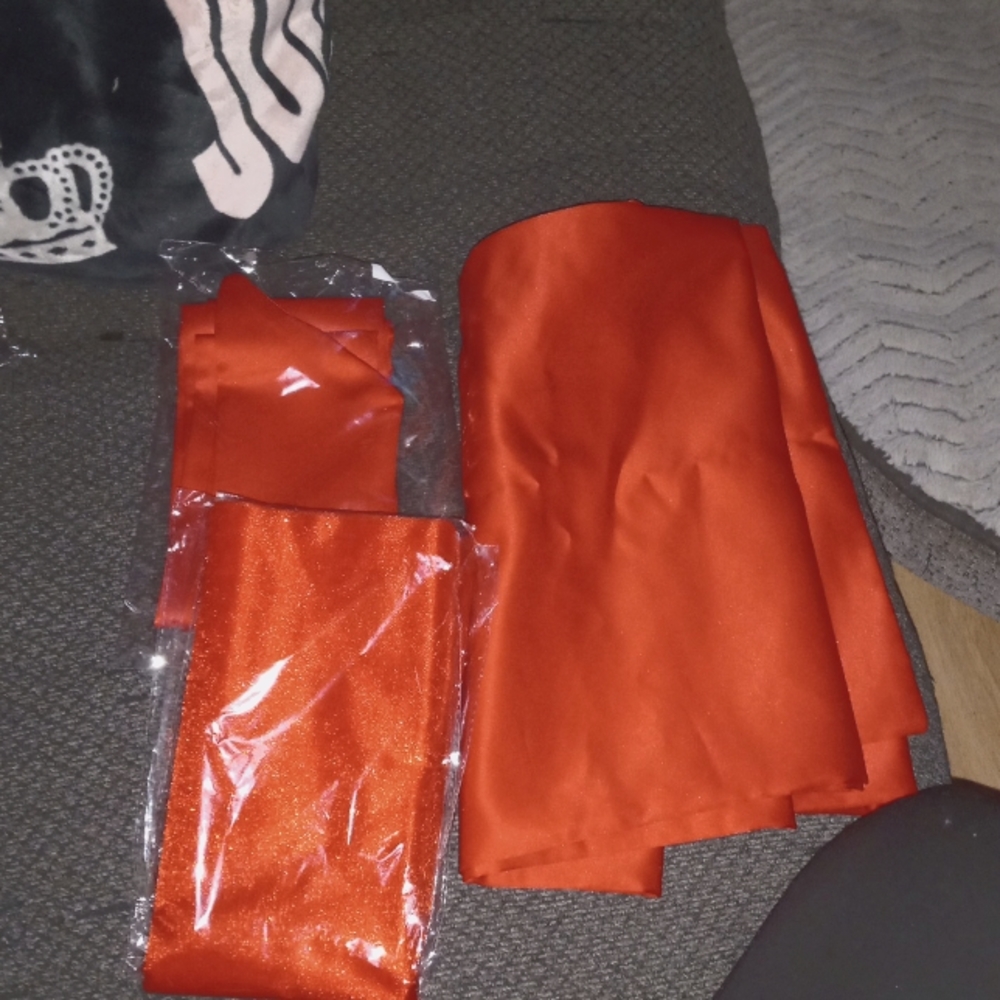 Red satin material
